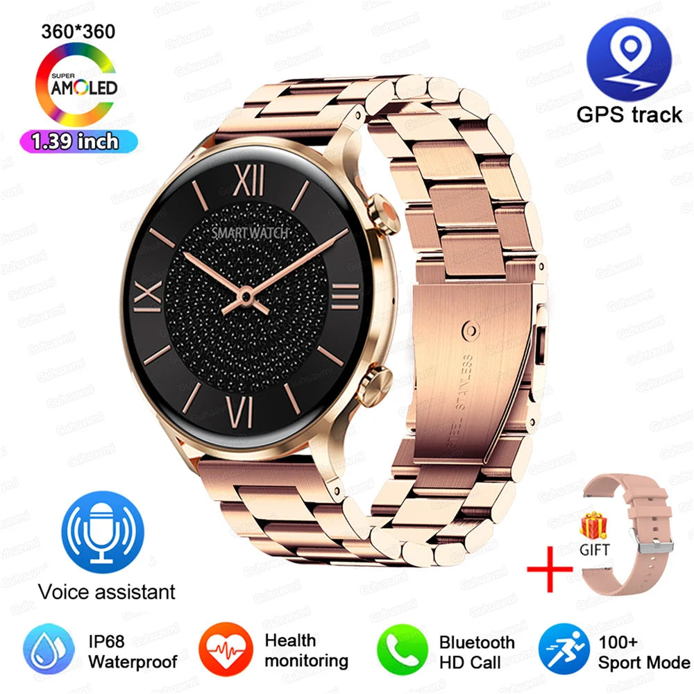 AMOLED Smartwatch – Bluetooth Calling, Heart Rate & IP68 Waterproof | Android & iOS