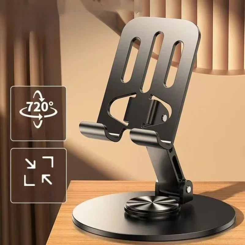 All-Metal 360° Rotating Phone Holder – Foldable Universal Bracket, Anti-Drop Design
