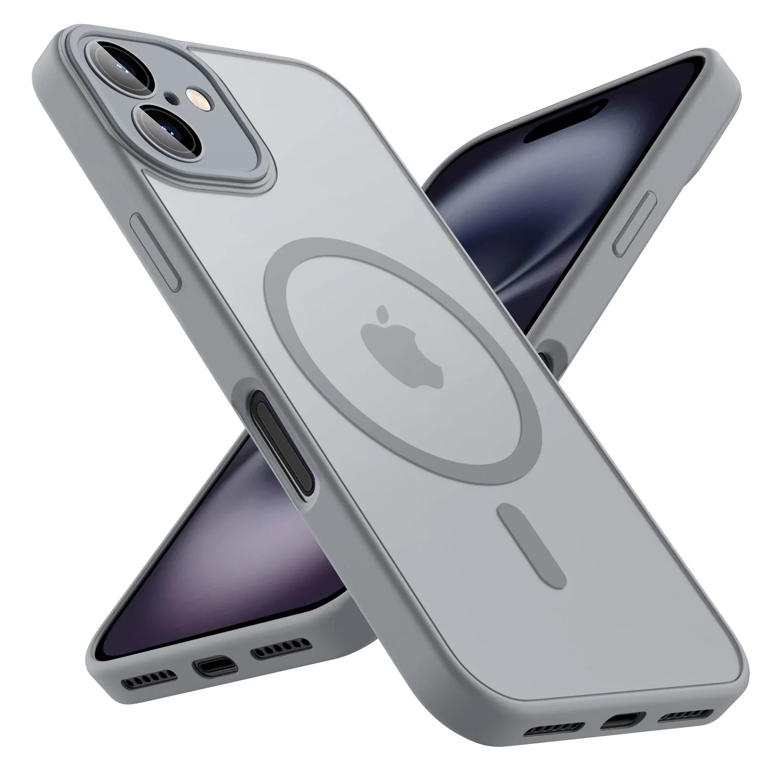 Luxury Frosted Phone Case For iPhone 18 17 17e 16e 16 15 14 13 12 11 Pro Max Plus For Magsafe Matte Transparent Magnetic Cover