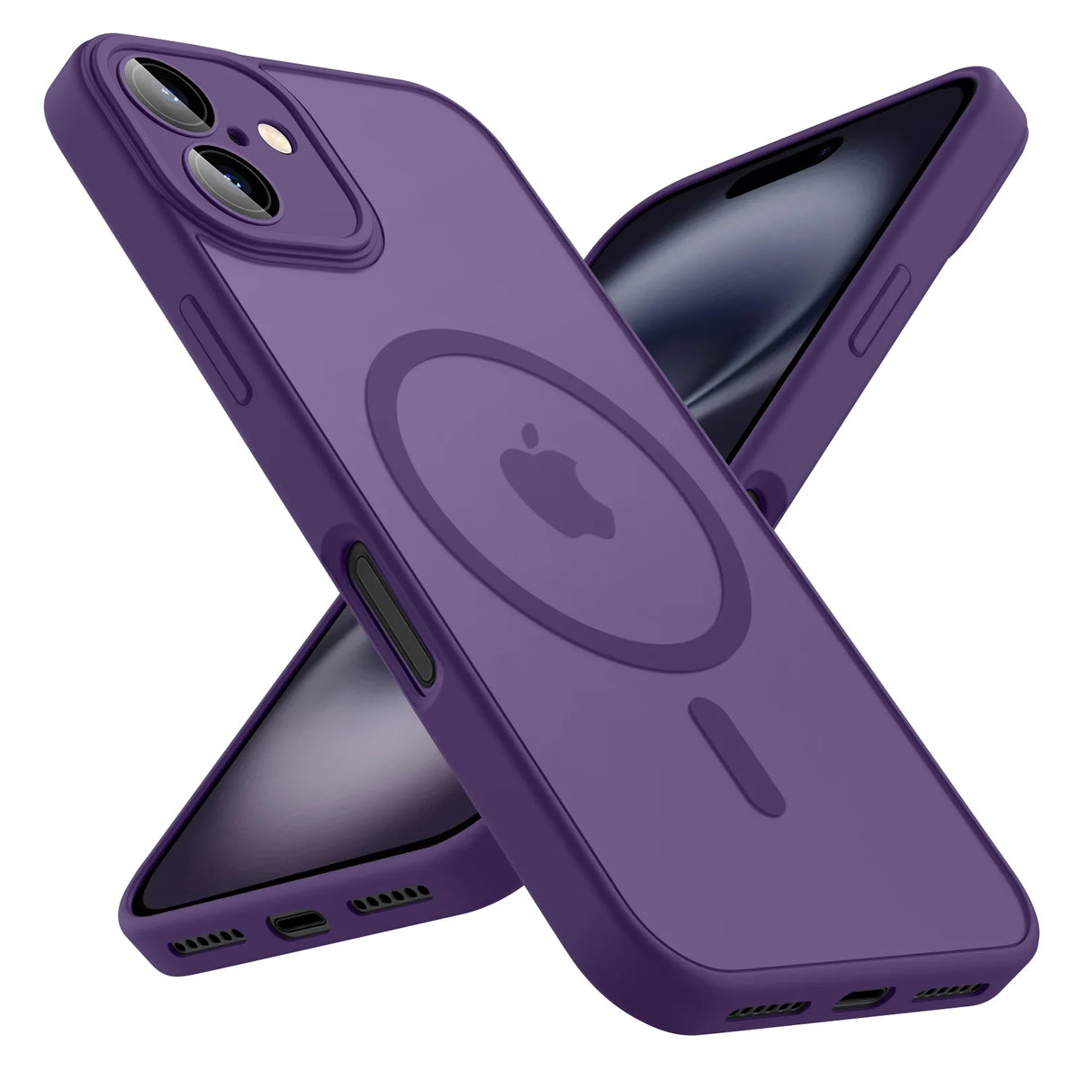 Frosted MagSafe Phone Case – Matte Transparent Magnetic Cover for iPhone 11–18 Pro Max
