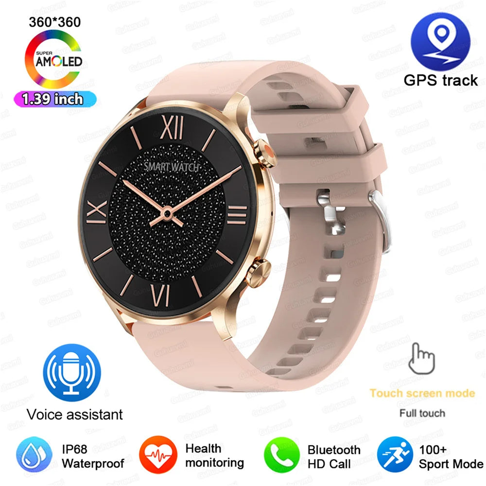 AMOLED Smartwatch – Bluetooth Calling, Heart Rate & IP68 Waterproof | Android & iOS
