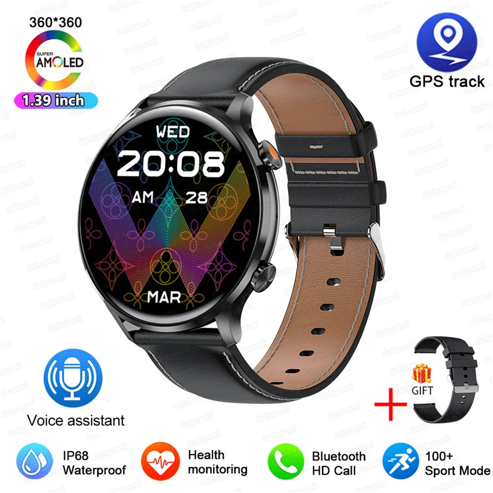 AMOLED Smartwatch – Bluetooth Calling, Heart Rate & IP68 Waterproof | Android & iOS