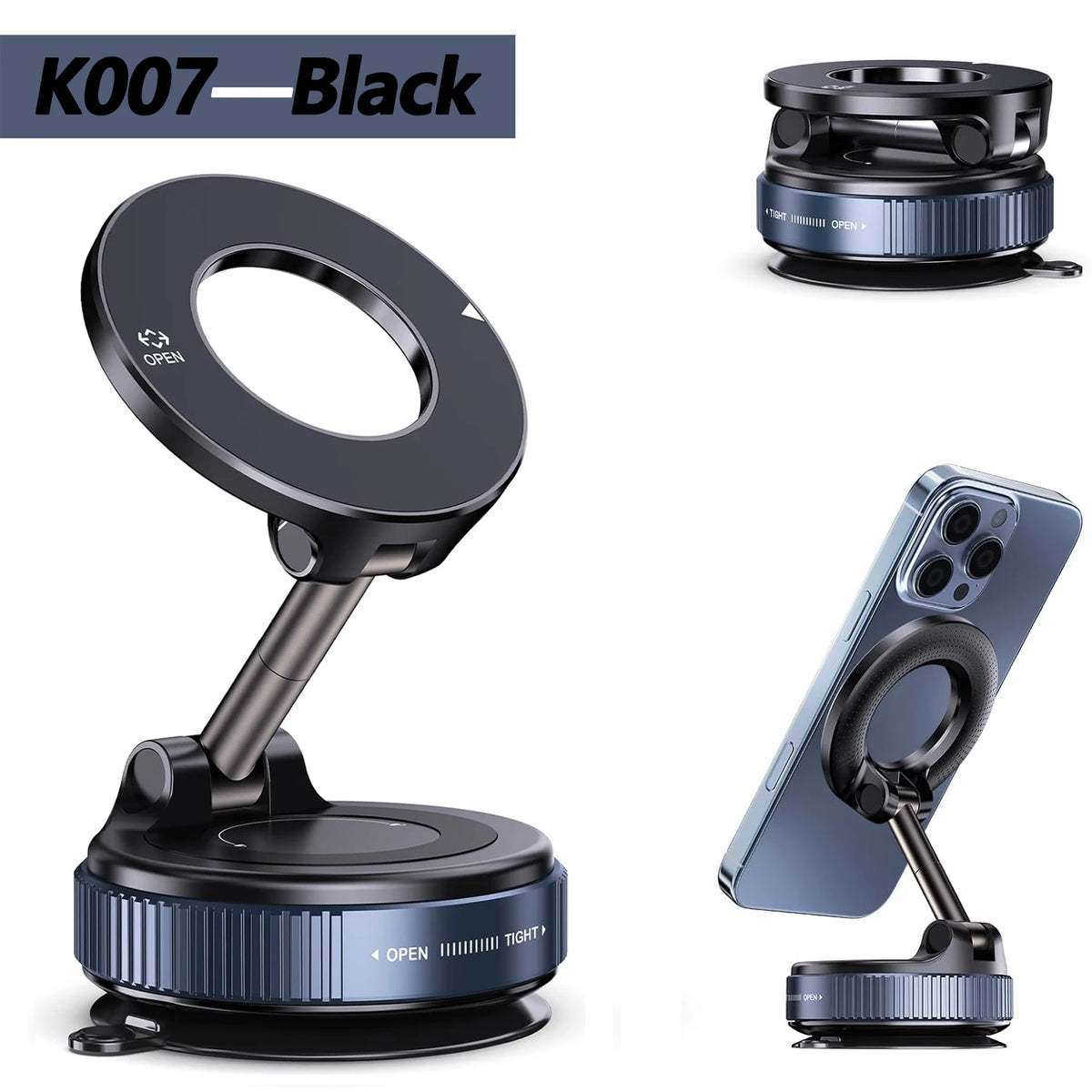 Magnetic Car Phone Holder – Foldable, 360° Adjustable, Universal Mount