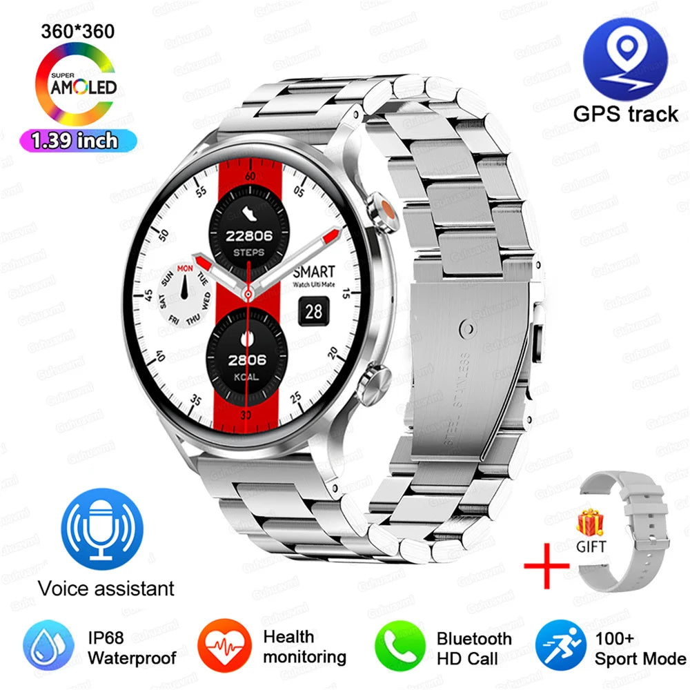 AMOLED Smartwatch – Bluetooth Calling, Heart Rate & IP68 Waterproof | Android & iOS