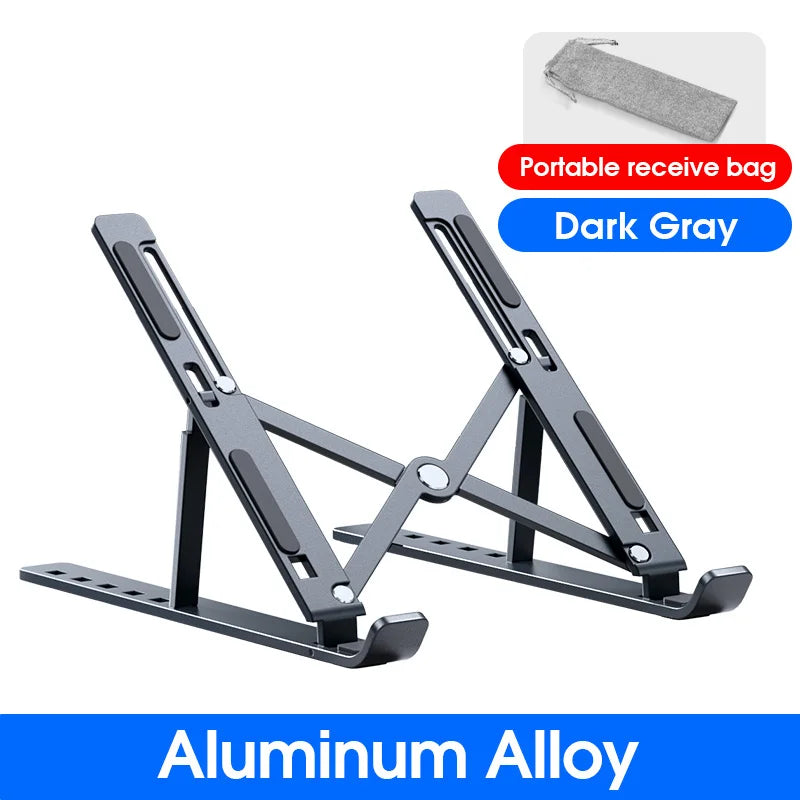 Aluminium Laptop Stand – Foldable, Adjustable & Portable | Compatible with MacBook