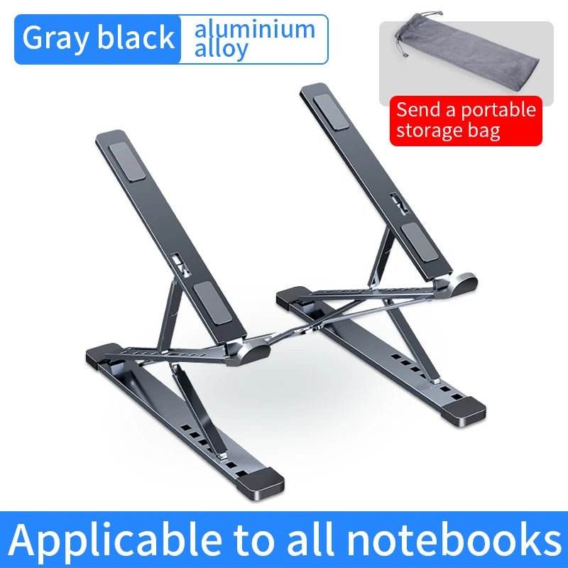 Aluminium Laptop Stand – Foldable, Adjustable & Portable | Compatible with MacBook