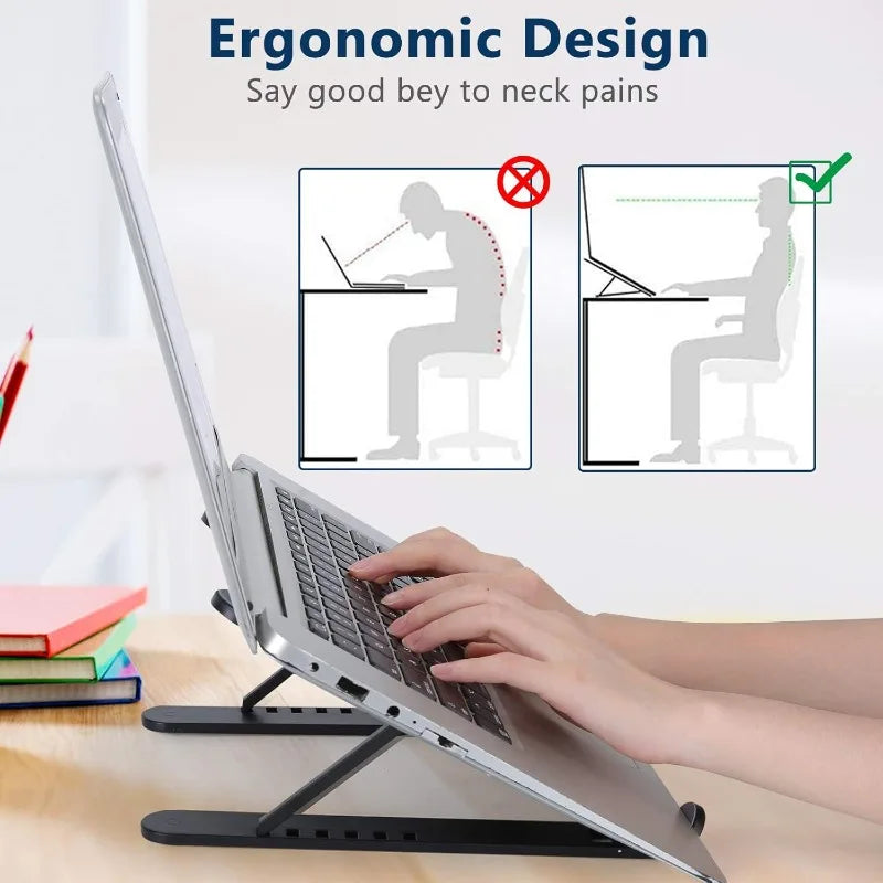 Foldable Laptop Stand – Portable Notebook Support Base for Desk Use