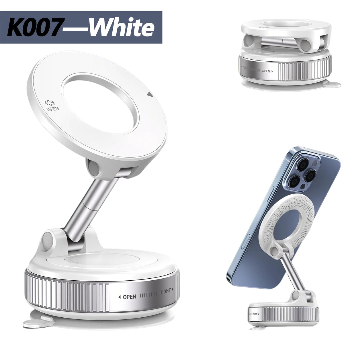 Magnetic Car Phone Holder – Foldable, 360° Adjustable, Universal Mount