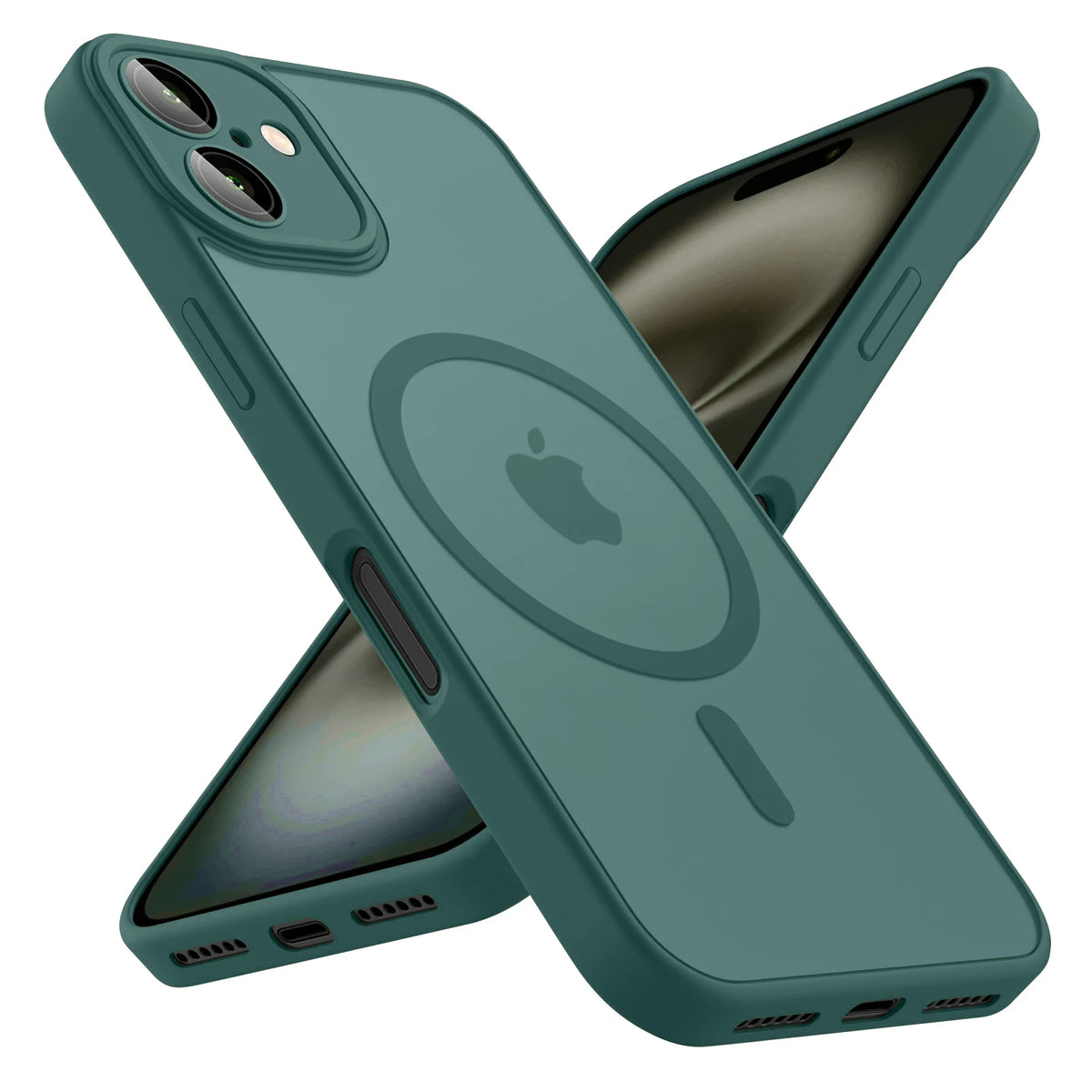 Frosted MagSafe Phone Case – Matte Transparent Magnetic Cover for iPhone 11–18 Pro Max