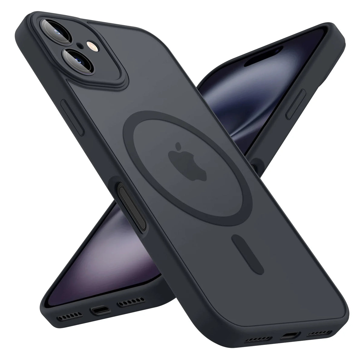 Frosted MagSafe Phone Case – Matte Transparent Magnetic Cover for iPhone 11–18 Pro Max