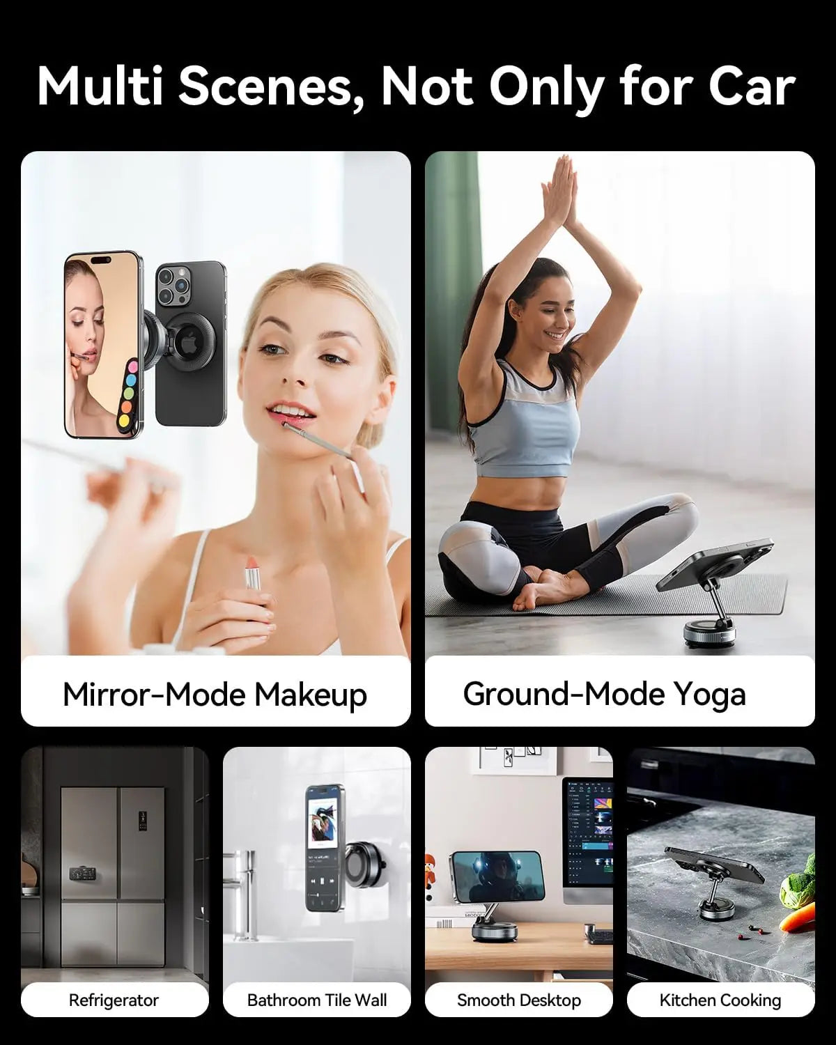 Magnetic Car Phone Holder – Foldable, 360° Adjustable, Universal Mount