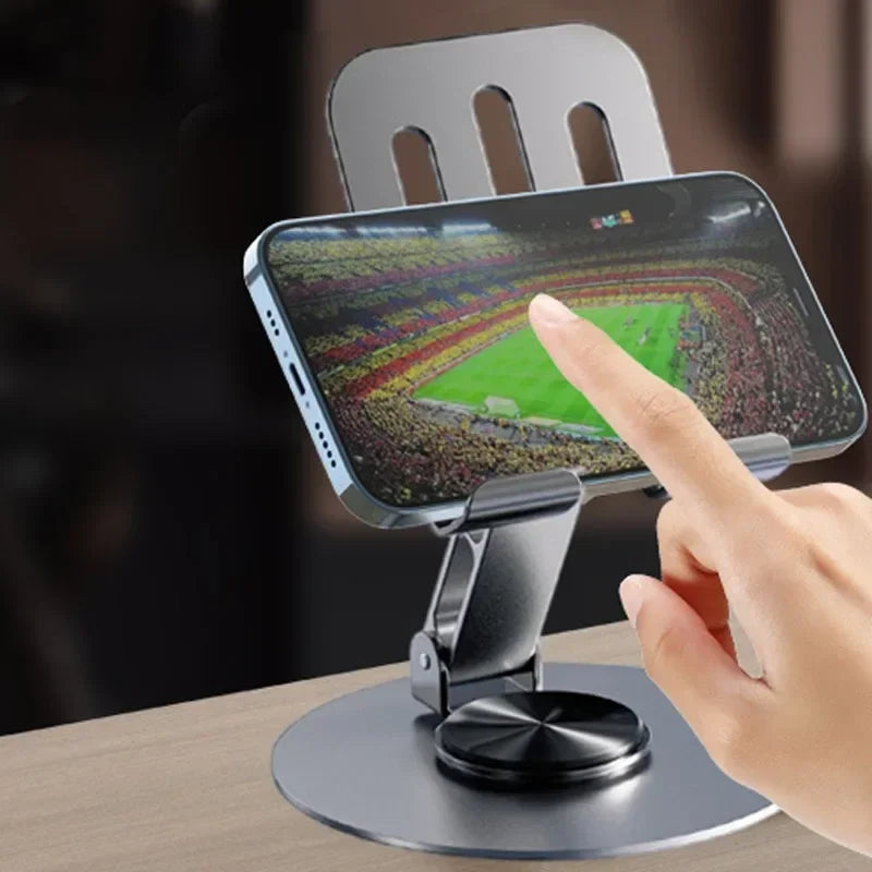 All-Metal 360° Rotating Phone Holder – Foldable Universal Bracket, Anti-Drop Design