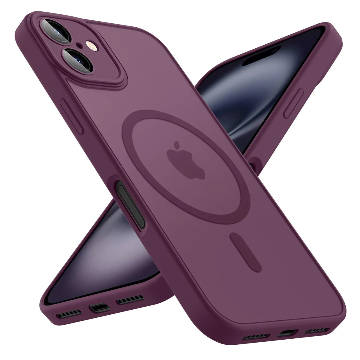 Frosted MagSafe Phone Case – Matte Transparent Magnetic Cover for iPhone 11–18 Pro Max