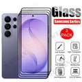 3Pcs Tempered Glass For Samsung S26 Ultra Edge Plus Screen Protector On Galaxy S25 S24 Ultra A57 A37 A17 Protective Cover Glass