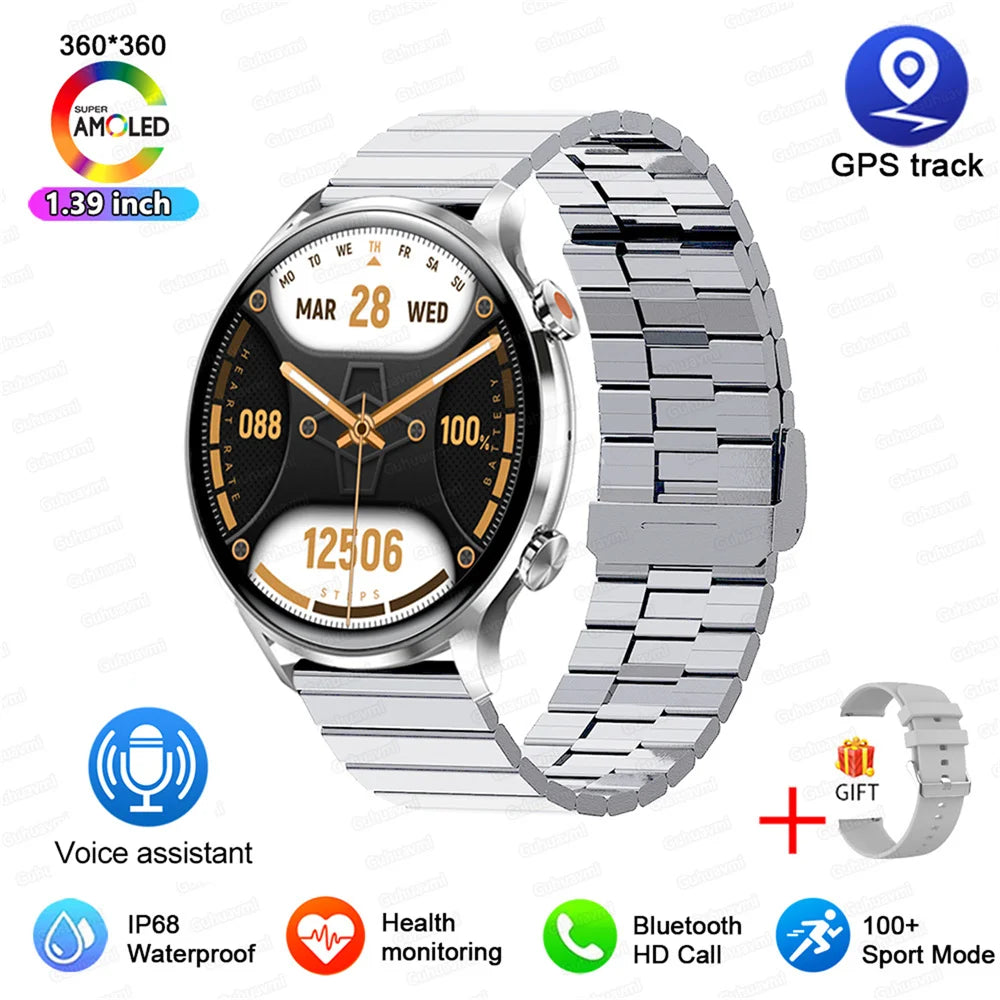 AMOLED Smartwatch – Bluetooth Calling, Heart Rate & IP68 Waterproof | Android & iOS