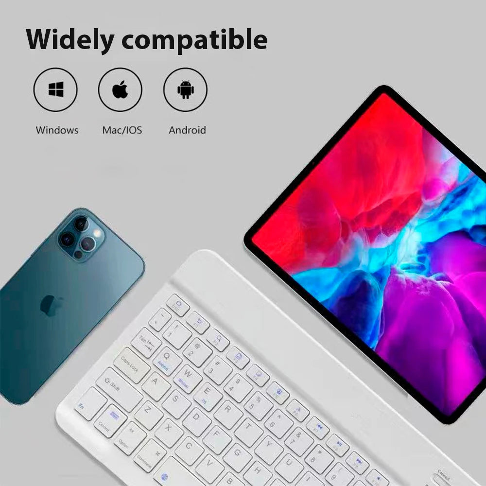 Bluetooth Wireless Keyboard – Mini Universal Keyboard for iPhone, iPad, Tablet & Laptop