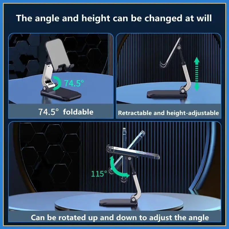 Foldable Desktop Phone & Tablet Stand – Portable Holder for iPhone, iPad & Smartphones