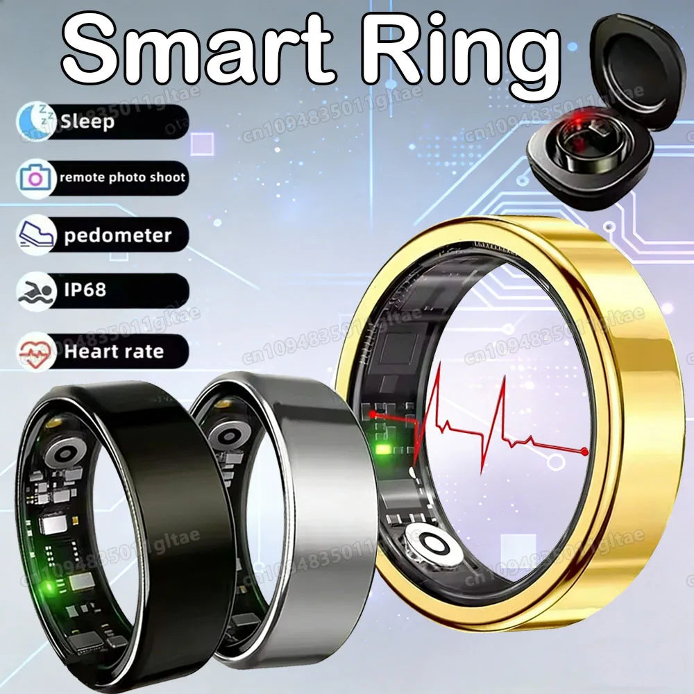 Smart Ring – Heart Rate, Sleep & Motion Tracking, IP68 Waterproof