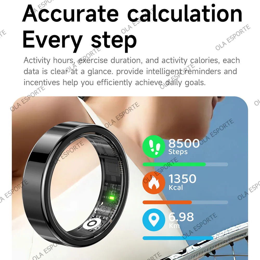 Smart Ring – Heart Rate, Sleep & Motion Tracking, IP68 Waterproof