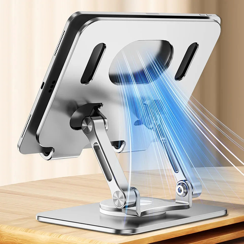360° Rotating Tablet Stand – Adjustable Aluminium Holder for iPad Pro, Air & Mini