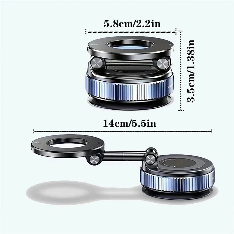 Magnetic Car Phone Holder – 360° Rotation, Strong Suction, Universal