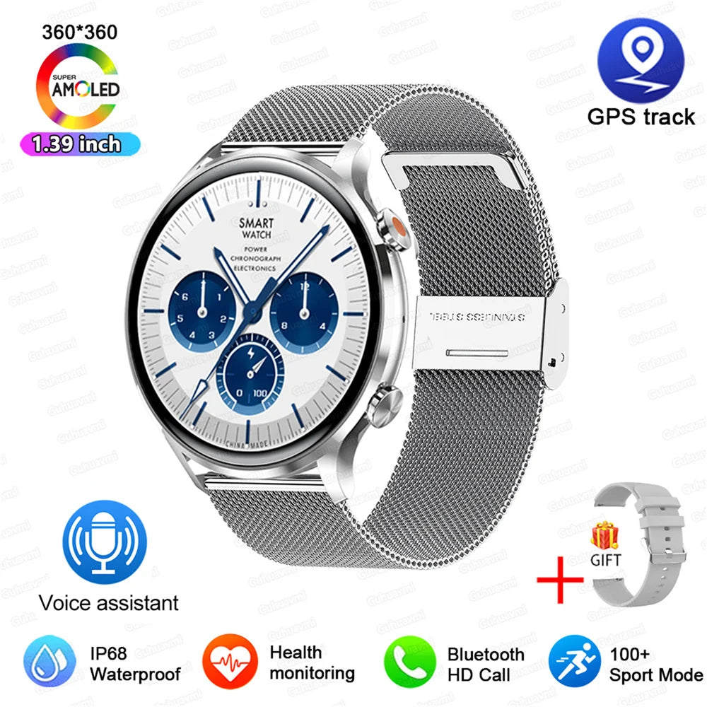 AMOLED Smartwatch – Bluetooth Calling, Heart Rate & IP68 Waterproof | Android & iOS