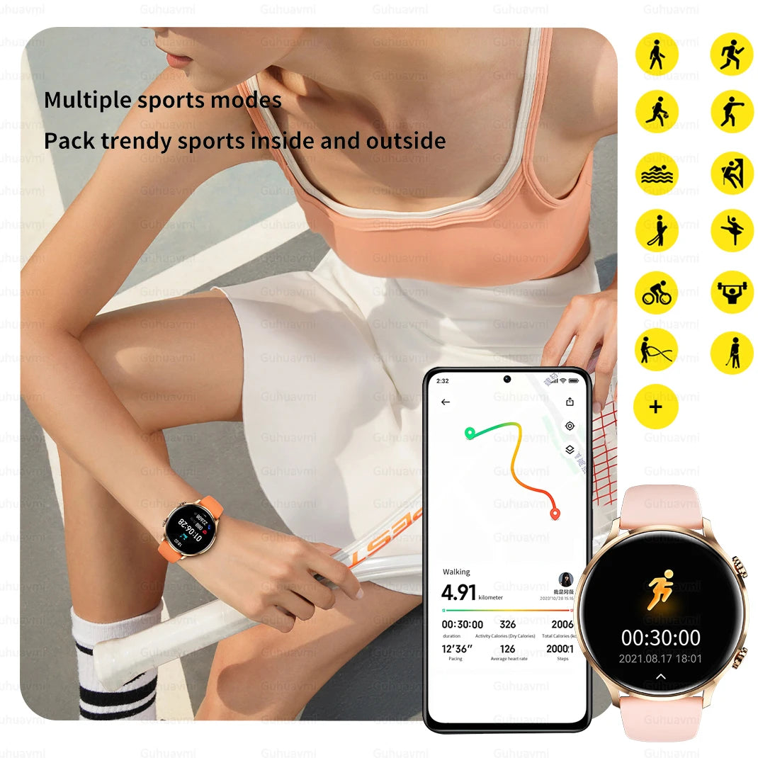 AMOLED Smartwatch – Bluetooth Calling, Heart Rate & IP68 Waterproof | Android & iOS