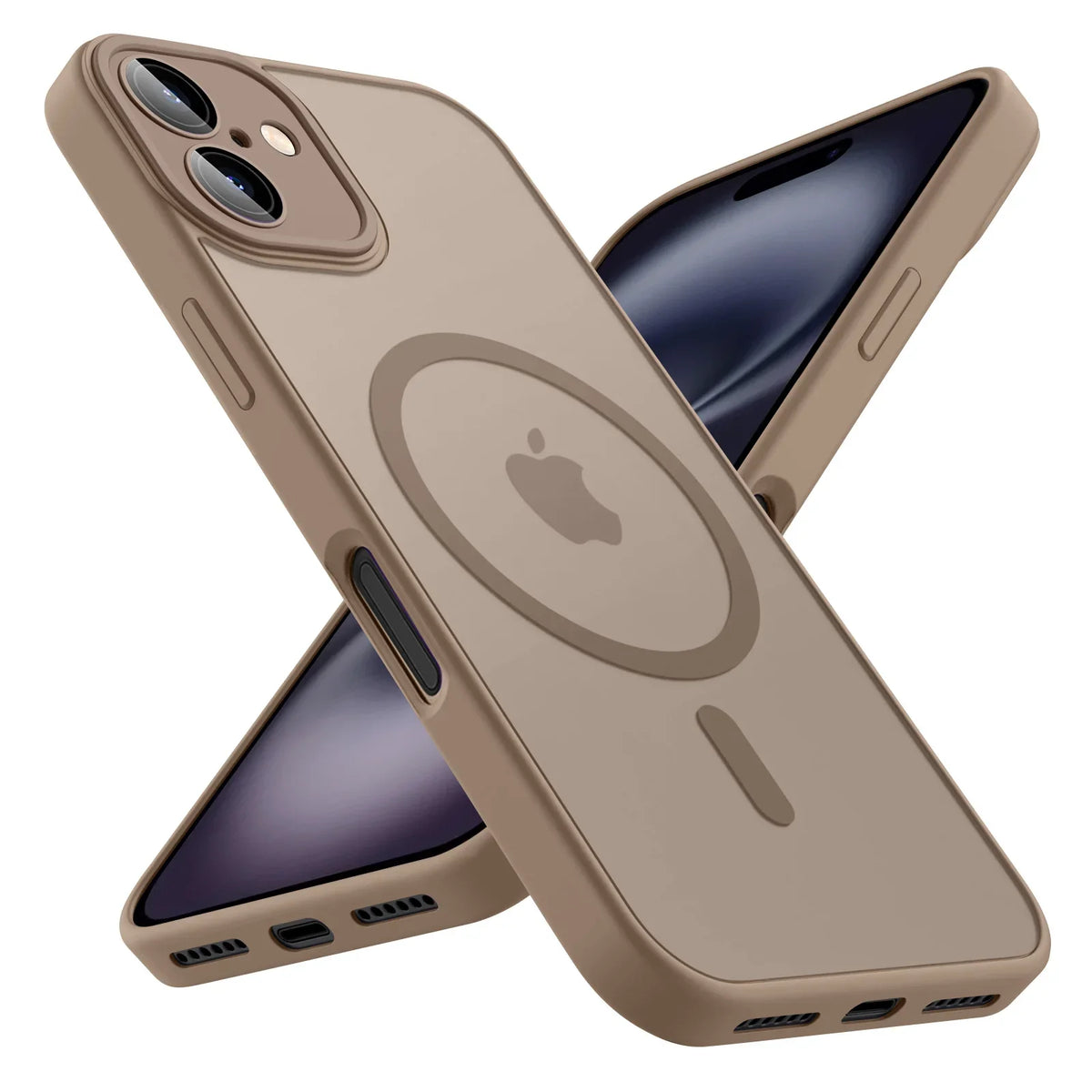 Frosted MagSafe Phone Case – Matte Transparent Magnetic Cover for iPhone 11–18 Pro Max