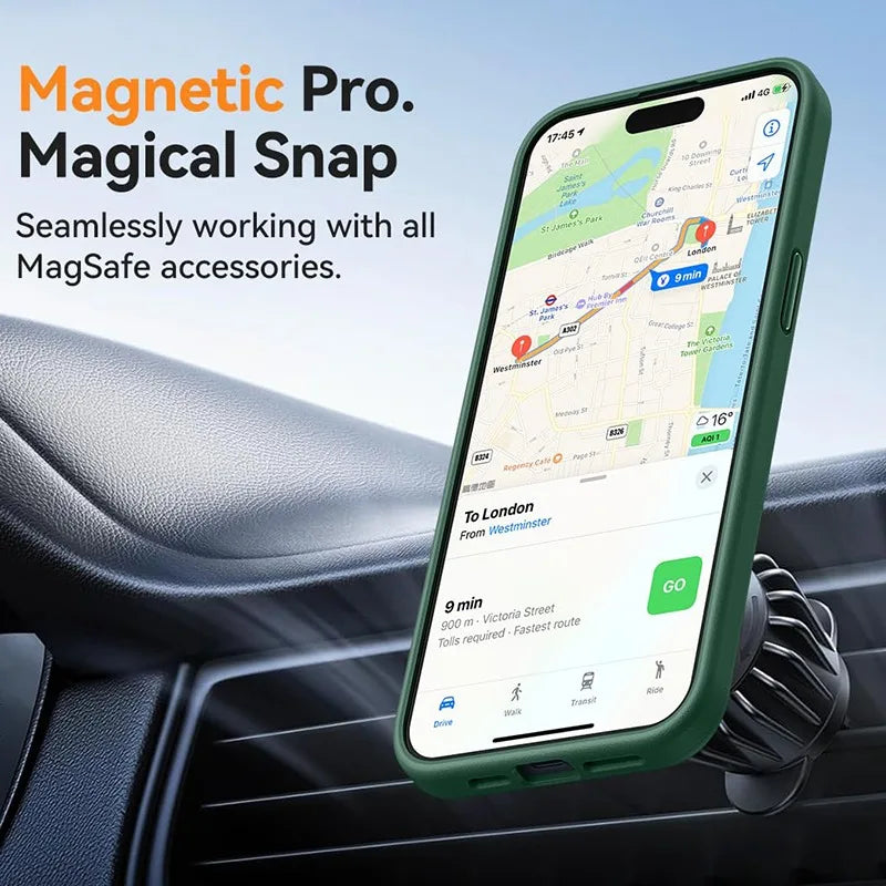 Luxury Frosted Phone Case For iPhone 18 17 17e 16e 16 15 14 13 12 11 Pro Max Plus For Magsafe Matte Transparent Magnetic Cover