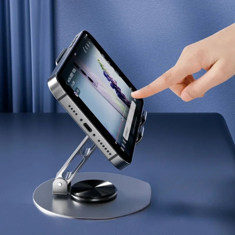 All-Metal 360° Rotating Phone Holder – Foldable Universal Bracket, Anti-Drop Design