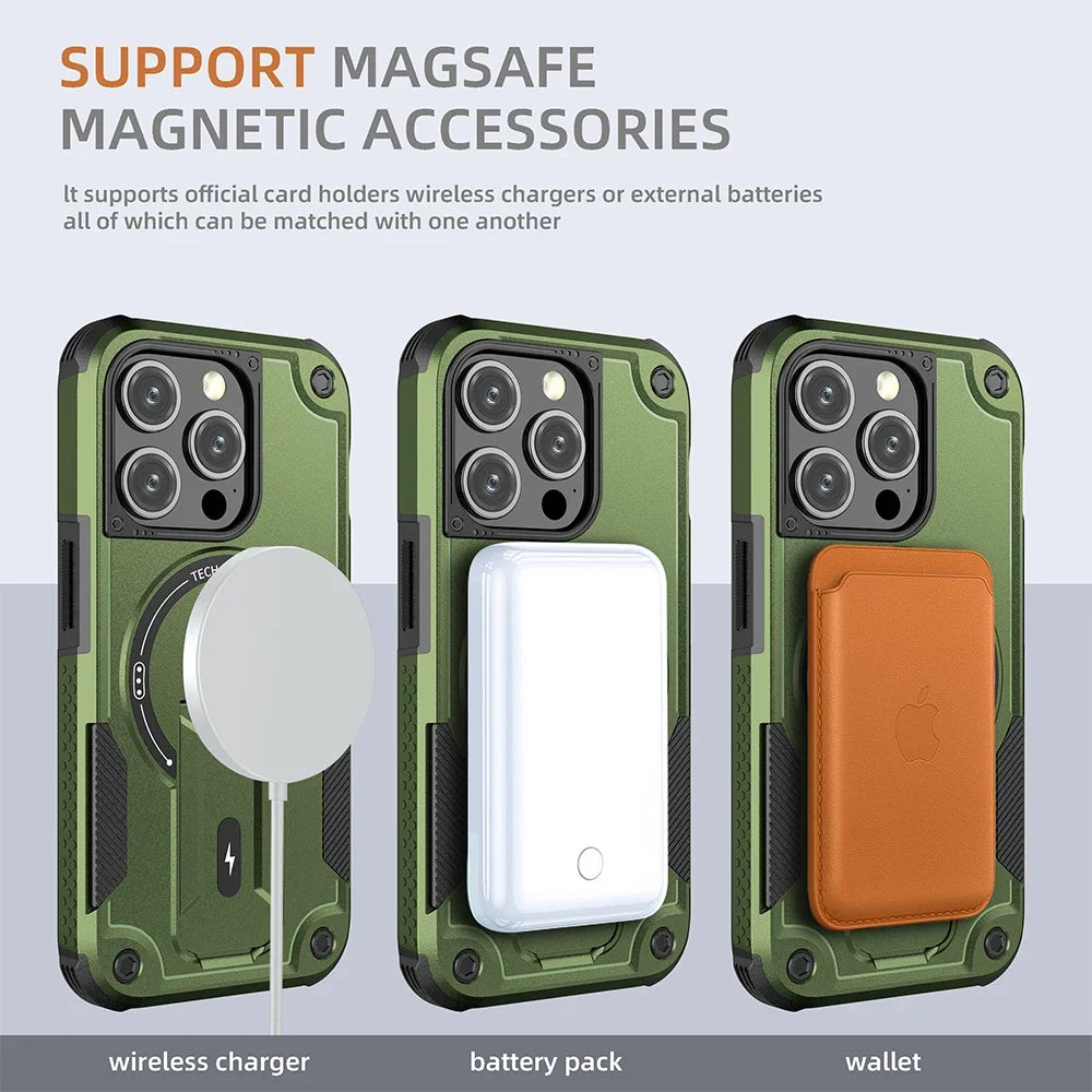Invisible MagSafe Phone Case – Hard, Anti-Drop, Wireless Charging Compatible for iPhone 11–17 Pro Max
