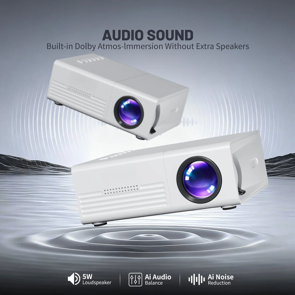 Mini Projector – WiFi & Bluetooth, HD Home Cinema & Outdoor Theatre