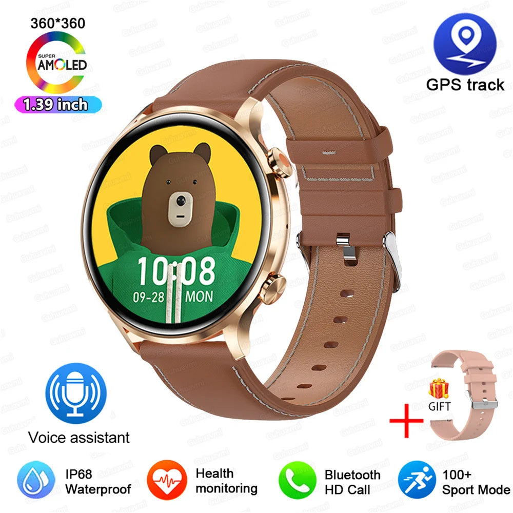AMOLED Smartwatch – Bluetooth Calling, Heart Rate & IP68 Waterproof | Android & iOS